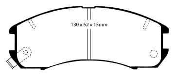Preview: EBC Blackstuff Bremsbeläge DP705 für Mazda 626 (3) GD 2.0 12V vorne