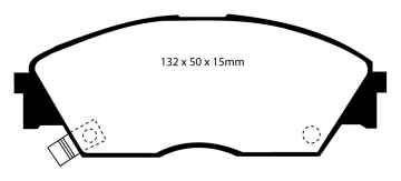 Preview: EBC Blackstuff Bremsbeläge DP706 für Honda Prelude 3 BA 2.0 vorne