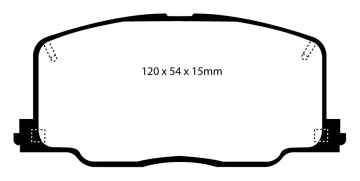 Preview: EBC Blackstuff Bremsbeläge DP725 für Lexus ES F1, F2 250 , 2.5 vorne