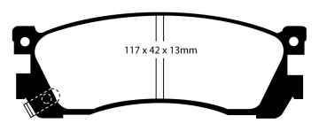 Preview: EBC Blackstuff Bremsbeläge DP740 für Mazda Xedos 9 TA 2.5 V6 hinten