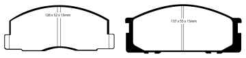 Preview: EBC Blackstuff Bremsbeläge DP743 für Toyota Modell F R2, 31 2.0 vorne