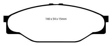 Preview: EBC Blackstuff Bremsbeläge DP787 für Toyota Hiace 3 Wagon H10 2.4 D 4WD vorne