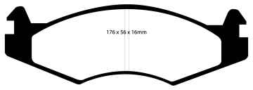 Preview: EBC Blackstuff Bremsbeläge DP813 für Jeep Cherokee 1 XJ 4.0i vorne