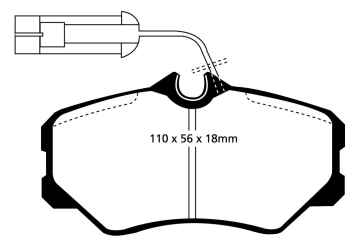 Preview: EBC Blackstuff Bremsbeläge DP820 für Lancia Thema 834 2000i.e. , 2.0 Turbo vorne