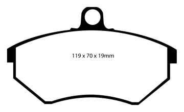 Preview: EBC Blackstuff Bremsbeläge DP841/2 für VW Golf 3 1H1 Citystromer vorne
