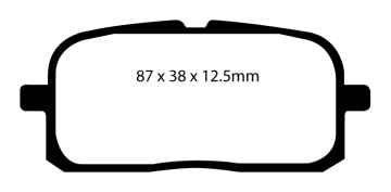 Preview: EBC Blackstuff Bremsbeläge DP852 für Toyota Paseo EL54 1.5 16V hinten