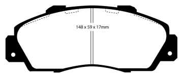 Preview: EBC Greenstuff 2000 Bremsbeläge DP2872 für Acura CL  3.0 vorne