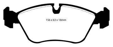 Preview: EBC Blackstuff Bremsbeläge DP880 für Volvo V70 (1)  2.4 vorne