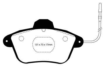 Preview: EBC Blackstuff Bremsbeläge DP882 für Citroën XM Y3 2.0 Turbo vorne