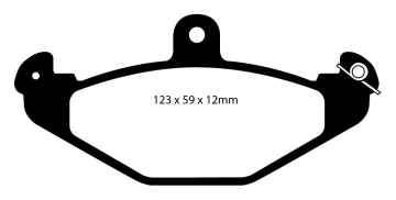 EBC Greenstuff 2000 Bremsbeläge DP2885/2 für Lotus Elise 1  1.8 hinten