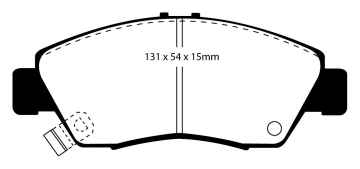 Preview: EBC Blackstuff Bremsbeläge DP890 für Honda Jazz 2 GD 1.2 vorne