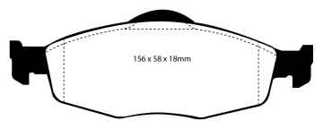 Preview: EBC Blackstuff Bremsbeläge DP950 für Ford Mondeo 2 TBAP 2.5 24V vorne