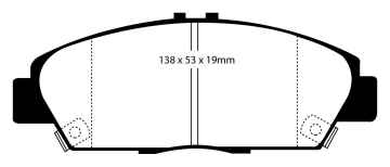 Preview: EBC Blackstuff Bremsbeläge DP975 für Rover 600 RH 620i 2.0 vorne