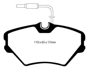 Preview: EBC Blackstuff Bremsbeläge DP980 für Renault Laguna 1 B56, 556 1.8 vorne