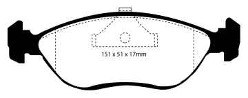 Preview: EBC Blackstuff Bremsbeläge DP989 für Volvo 440 K 445 1.7 Turbo vorne