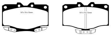 Preview: EBC Blackstuff Bremsbeläge DP994 für Toyota Land Cruiser J7 2.4 D vorne