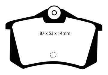EBC Yellowstuff Bremsbeläge DP4999R für Lancia Delta 1 831AB0 2.0 16V HFintegrale hinten