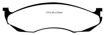 Preview: EBC Blackstuff Bremsbeläge DP1022 für Jeep Wrangler 2 TJ 3.8 Rubicon Heckantrieb vorne