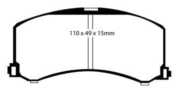 Preview: EBC Blackstuff Bremsbeläge DP1041 für Suzuki Baleno EG 1.3i 16V vorne