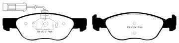 Preview: EBC Blackstuff Bremsbeläge DP1060 für Fiat Brava 1 182 1.6 16V vorne