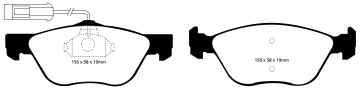 Preview: EBC Blackstuff Bremsbeläge DP1061 für Alfa Romeo 156 932 1.9 JTD 16V vorne
