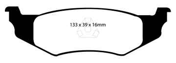 Preview: EBC Blackstuff Bremsbeläge DP1066 für Chrysler PT Cruiser  2.2 CRD hinten