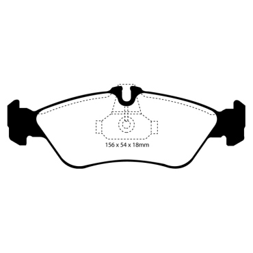 Preview: EBC Blackstuff Bremsbeläge DP1070/2 für Mercedes-Benz G-Klasse W463 350 G Turbo-D hinten