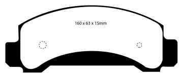 Preview: EBC Greenstuff 7000 Bremsbeläge DP71085 für Ford (USA) Ranger  3.0 (2x4) vorne