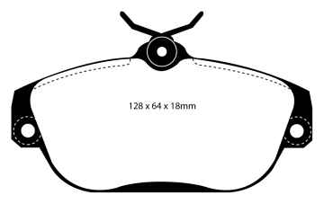 Preview: EBC Blackstuff Bremsbeläge DP1095 für Volvo 740 744 2.3 vorne