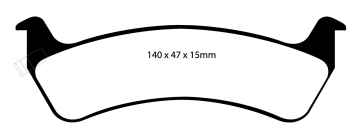 Preview: EBC Blackstuff Bremsbeläge DP1129 für Jeep Grand Cherokee 1 Z 4.0 Laredo hinten