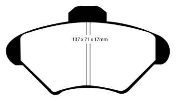 Preview: EBC Blackstuff Bremsbeläge DP1143 für Mercury Cougar  5.0 vorne