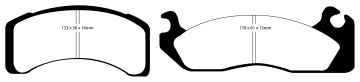 Preview: EBC Blackstuff Bremsbeläge DP1159 für Mercury Cougar  3.8 vorne