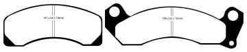 Preview: EBC Blackstuff Bremsbeläge DP1166 für Lincoln Town Car  4.6 vorne