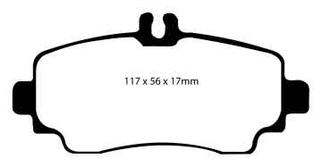 Preview: EBC Blackstuff Bremsbeläge DP1170 für Mercedes-Benz A-Klasse W168 A 160 vorne