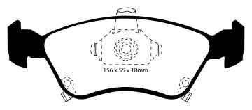Preview: EBC Blackstuff Bremsbeläge DP1171 für Toyota Avensis 1 T22 1.8 vorne
