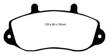 Preview: EBC Blackstuff Bremsbeläge DP1182 für Renault Master 2 ED/HD/UD 2.8 dTI vorne