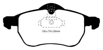 Preview: EBC Blackstuff Bremsbeläge DP1183 für Opel Zafira A F75 2.0 DI 16V vorne