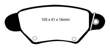 Preview: EBC Blackstuff Bremsbeläge DP1186 für Opel Astra G F48, F08 1.6 hinten