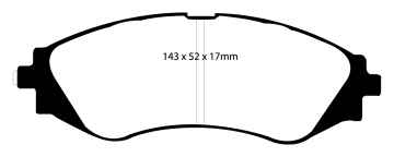 Preview: EBC Blackstuff Bremsbeläge DP1209 für Suzuki Reno (USA)  2.0 vorne