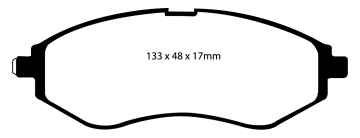 Preview: EBC Blackstuff Bremsbeläge DP1213 für Chevrolet Aveo T300 1.4 Turbo vorne