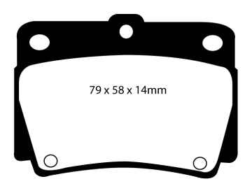 Preview: EBC Blackstuff Bremsbeläge DP1228 für Mitsubishi Pajero 2 V2W, V4W 3.0 V6 24V hinten