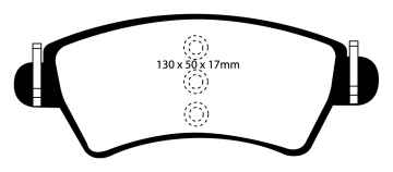 Preview: EBC Blackstuff Bremsbeläge DP1234 für Peugeot 306 7A, 7C, N3, N5 1.6 vorne