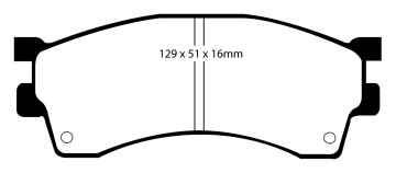 Preview: EBC Blackstuff Bremsbeläge DP1236 für Kia Carens 1 FC 1.8 vorne