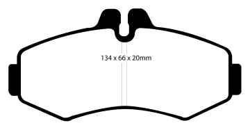 Preview: EBC Blackstuff Bremsbeläge DP1292 für Mercedes-Benz Vito W638 110 CDI 2.2 vorne