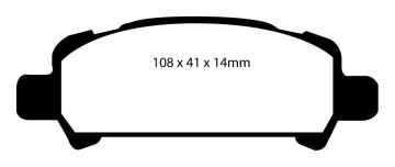 Preview: EBC Blackstuff Bremsbeläge DP1293 für Subaru Legacy 4  3.0 R hinten