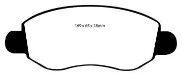 Preview: EBC Blackstuff Bremsbeläge DP1297 für Ford Transit 5 FM , FN  2.0 DI vorne