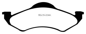 Preview: EBC Yellowstuff Bremsbeläge DP41318R für Dodge (USA) Dakota  5.9 4WD vorne