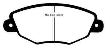 Preview: EBC Blackstuff Bremsbeläge DP1322 für Ford Mondeo 3 B5Y 2.0 16V TDDi , TDCi vorne