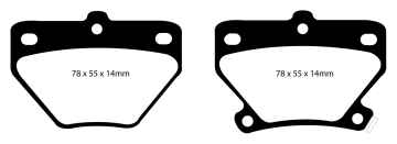 Preview: EBC Blackstuff Bremsbeläge DP1326 für Toyota Corolla 8 ZZE12_, NDE12_, ZDE12_ 1.6 VVT-i hinten