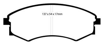 Preview: EBC Blackstuff Bremsbeläge DP1358 für Kia Optima (USA)  2.5 vorne